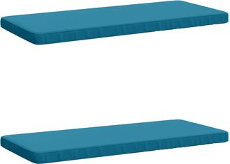 vidaXL Cojines Para Banco De 2 Piezas Vught 2 Uds. 100% Poli&eacute;ster Vidaxl