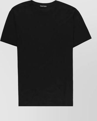 Tom Ford crew neck t-shirt with straight hem and short sleeves