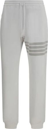Thom Browne Four-Bar Katoenen Joggers - Heren - Sweatpants - Wit - S - Katoen - Broeken