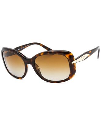 Prada Womens Pr04zs 57Mm Polarized Sunglasses