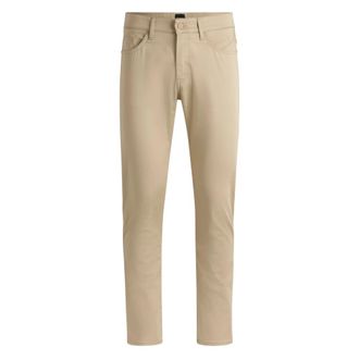 HUGO BOSS Slim-fit broek - Heren - Broeken - Beige - Maat: W35 L34 Leer