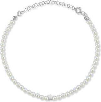Sphera Milano Cultured Pearl Star Charm Bracelet in Silver at Nordstrom Rack