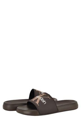 Calvin Klein Wythe Slide Sandal in Dark Brown at Nordstrom Rack, Size 10