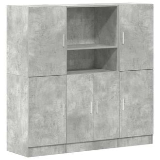 Berkfield Home 3 Piece Kitchen Cabinet Set Concrete Grey Engineered Wood