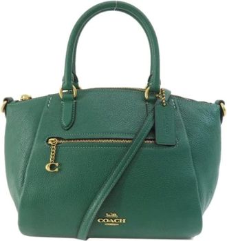 Coach Pre-owned Handbags, female, Green, Size: ONE SIZE Pre-owned Leather handbags