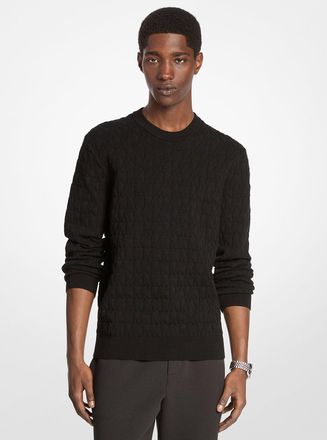 Michael Kors Logo Jacquard Cotton Sweater