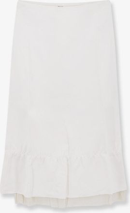 Toteme Gonna Layered in misto viscosa e lino - TOTEME - gender_Woman