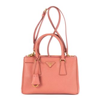 Prada Small Galleria Double Zip Tote Small schoudertas