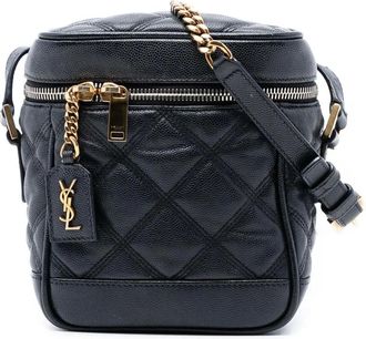 Saint Laurent Pre-owned Shoulder Bags, female, Black, Size: ONE SIZE Pre-owned Quilted Vanity Bag