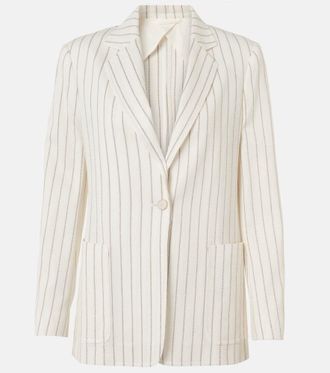 Max Mara Jadi striped cotton and linen blazer