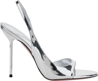 PARIS TEXAS Lidia Slingback Sandalen - Dames - Sandalen met hakken - Grijs - 37 EU - Leer - Schoenen