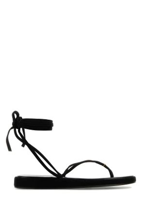 Tory Burch Zwarte Su&egrave;de Capri Sandalen