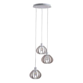 Netlighting Nicoleta Cluster Pendant Ceiling Light White 32cm 3x E27