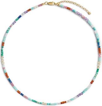 Monica Vinader Freedom Mini Stone Necklace in 18K Gold Vermeil at Nordstrom
