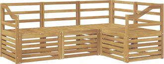 vidaXL Conjunto De Sof&aacute;s De Exterior 4 Uds. Blanco Vidaxl