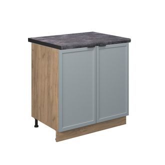 Vicco Armario Bajo Para Fregadero Fame-line, Azul Claro-gris, 80 Cm, Et Antracita Vicco
