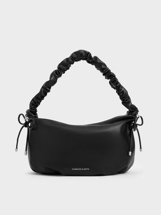Charles & Keith Maisy Ruched-Handle Hobo Bag