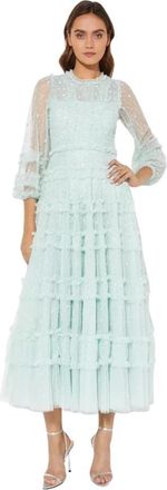 Needle & Thread Rosella Strapless Maxi Dress - Dames - Feestkleedjes - Groen - 2XS - Polyester - Kleedjes