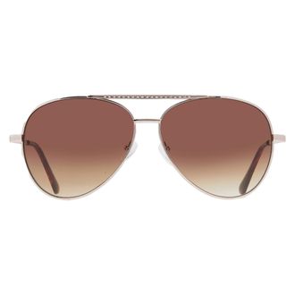 Guess Brown Gradient Pilot Ladies Sunglasses GF0399 32F 62
