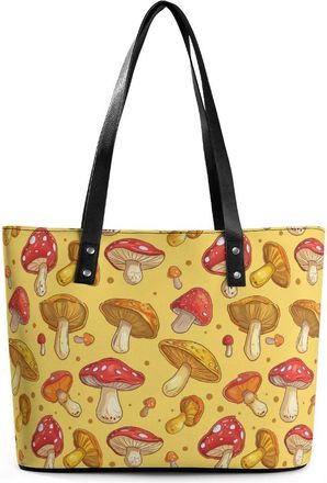 Generic The Various Mushroom Art Tote Bags for Women Cute Shoulder Purses Handbags