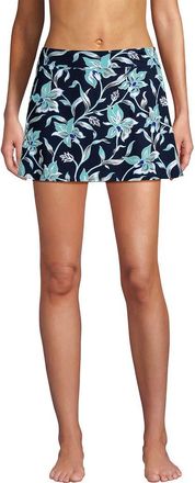 Lands End Tummy Control Skirt Swim Bottoms in Tropic Floral/navy at Nordstrom, Size 6