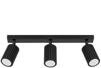 Sollux Lighting Design Deckenlampe Karbon 3-Flammig (linear), Schwarz Archiviert