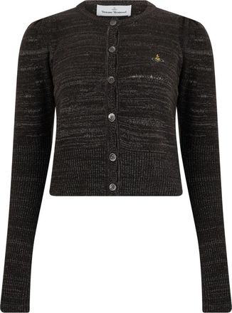 Vivienne Westwood Korte Gebreide Vest - Dames - Vesten - Bruin - XS - Wol - Truien & Vesten