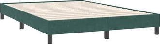 vidaXL Estructura Cama Sin Colch&oacute;n Terciopelo Verde Oscuro 140x220 Cm Vidaxl