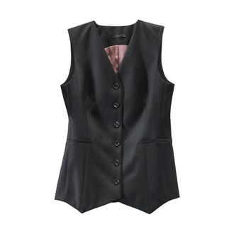 Paul Smith Waistcoats, female, Black, XS, Gilet Lana e Cashmere
