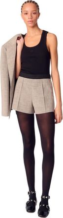 Maje Suit shorts with darts in Grey at Nordstrom, Size 40 Eu