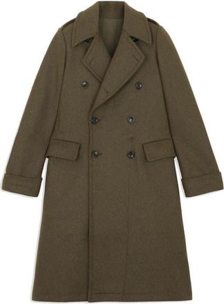 Fortela Balbo Double-Breasted Wool Coat in Green at Nordstrom, Size 54 Eu