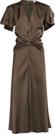 Blanca Vita Aliante Jurk - Dames - Casual kleedjes - Bruin - 2XS - Polyester - Kleedjes