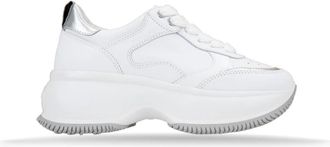 Hogan Leren sneakers met veters voor dames - Dames - Sneakers - Wit - 34 1/2 EU - Leer - Schoenen