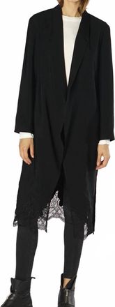All : Row Brooklyn Long Sleeve Open Duster In Black