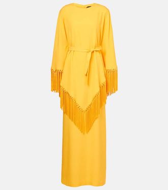 Taller Marmo Fringed crêpe cady kaftan