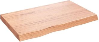 vidaXL Wall Shelf Light Brown 80x50x(2-6) cm Treated Solid Wood Oak vidaXL