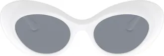Versace Oval Frame Sunglasses - White