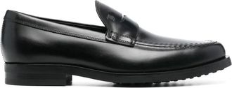 Tod's Leren Loafer - Heren - Loafers - Zwart - 44 EU - Leer - Schoenen