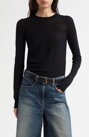 Nili Lotan Dixon Crewneck Merino Wool & Cashmere Sweater in Black at Nordstrom Rack, Size X-Small