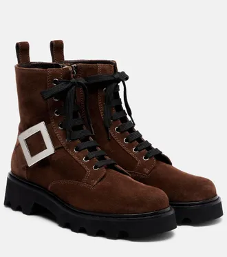 Roger Vivier Womens Très Vivier Ankle Boots In Suede from