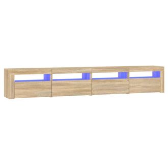vidaXL Vidaxl - Mueble De Tv Con Luces Led Roble Sonoma 240x35x40 Cm