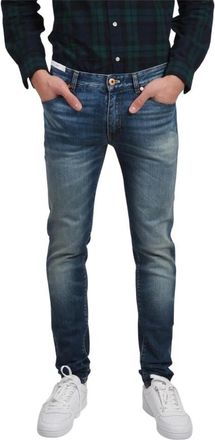 Pantaloni Torino Vervaagde slim fit heren jeans - Heren - Slim Fit Jeans - Blauw - W33 - Denim - Jeans