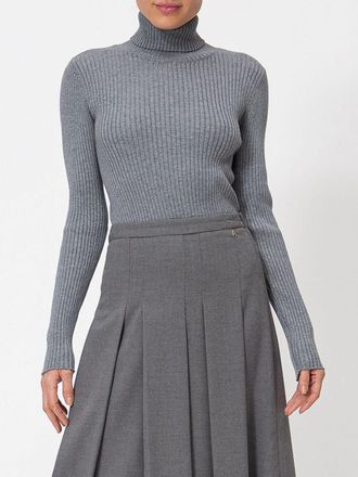 Twin-Set Dolcevita slim fit in misto viscosa a maniche lunghe