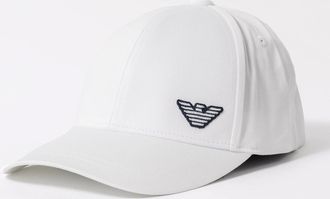 Emporio Armani Mens Emporio Armani Mens Cap with Eagle Logo - White - Size: ONE size