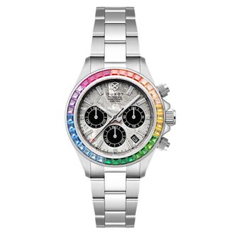 Duxot Accelero Meteorite Chronograph Quartz Silver Dial Mens Watch DX-2071-22