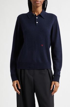 HommeGirls Wool & Cashmere Polo Sweater in Navy at Nordstrom, Size Medium