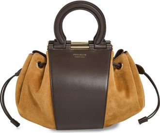 Ferragamo Gancio Leather Top Handle Bag in Naturale 6 Testa Di Moro at Nordstrom