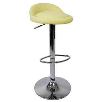 Netfurniture Gaor Adjustable Breakfast Bar Stool Leather - Cream