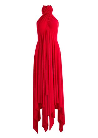 Norma Kamali Convertible Asymmetric Stretch-jersey Midi Dress - Red - S (UK8-10 / S)