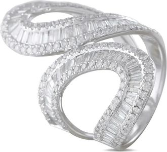 Luxury Bazaar Anello in oro bianco 14 carati con diamanti - Argento